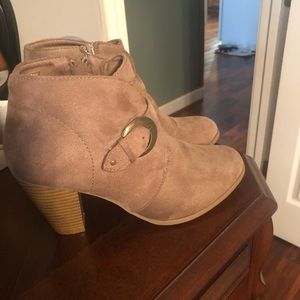 Tan booties